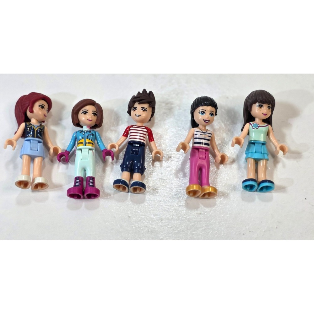 LEGO Friends Random LOT of 5 minifigures minifigs 4 girls 1 boy 2009, 2013, 2014